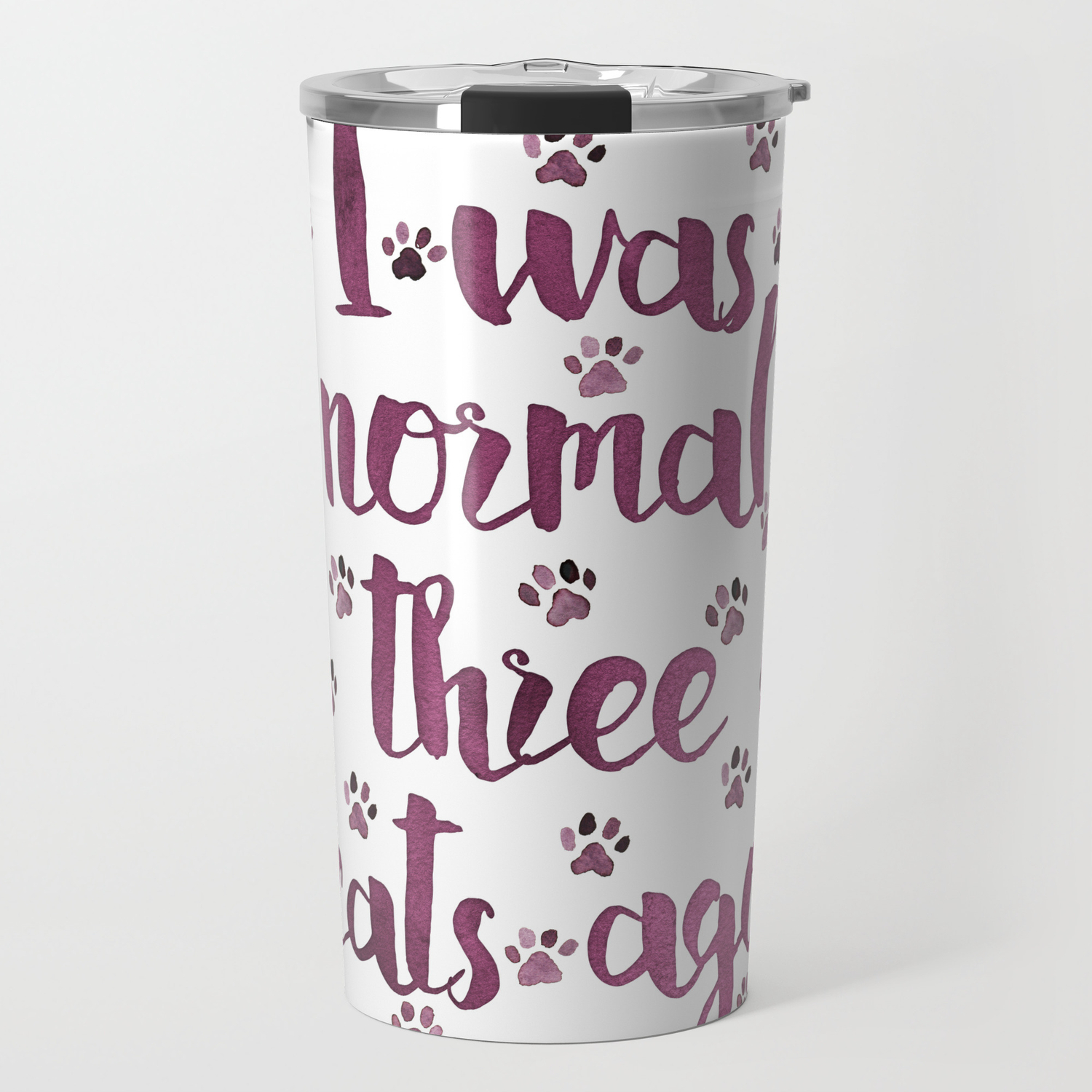 I Was Normal Three Cats Ago Travel Mug By Darkmaskedcats Society6