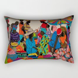 African market 3 Rectangular Pillow