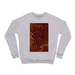 Mid Century Modern Velvet Gold Brown Crewneck Sweatshirt