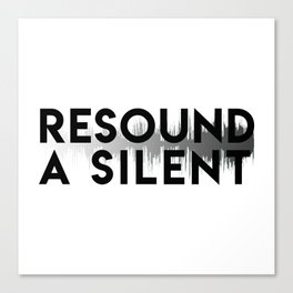 Resound a Silent Logo Light Canvas Print