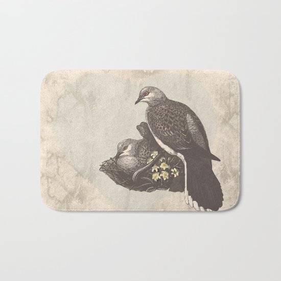 Turtle doves embrace Bath Mat
