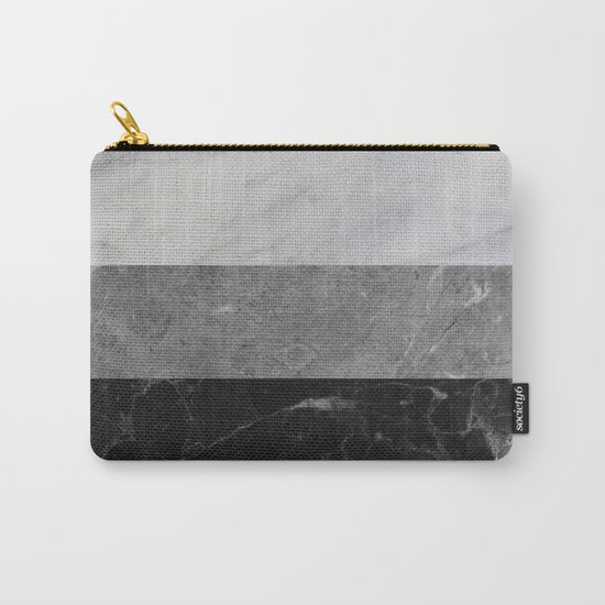 Marble - White, Grey, Black Carry-All Pouch