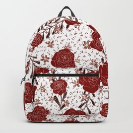 Red Roses Pattern Backpack
