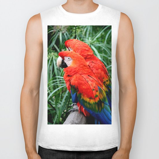 Scarlet Macaws Biker Tank
