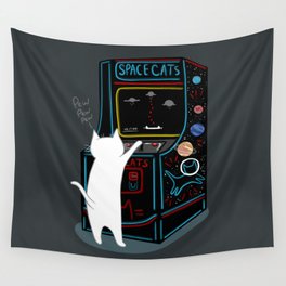 Space Cats Pew Pew Wall Tapestry