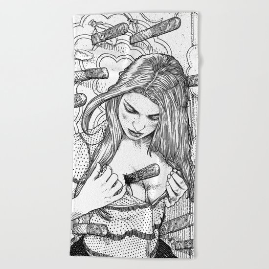asc 693 - Le lanceur de couteaux jaloux (Professional misconduct) Beach Towel