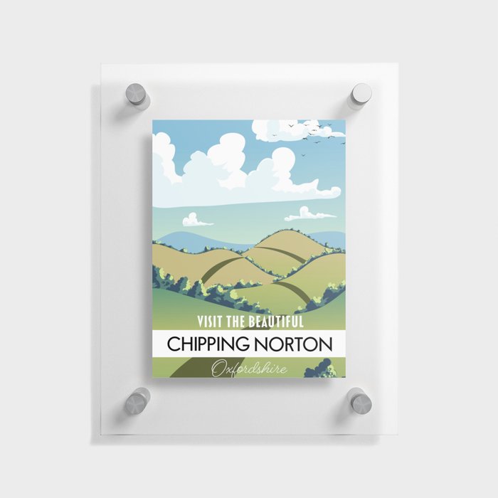 Chipping Norton Oxfordshire Travel poster Floating Acrylic Print
