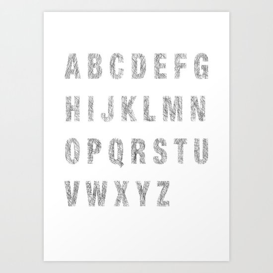 Alphabet Art Print