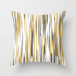 Gold gray and white Throw Pillow