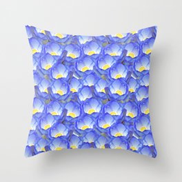 Egyptian Blue Waterlily Tropical Water Lily Flowers Throw Pillow