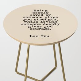 Lao Tzu - Love Quote Side Table