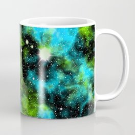 Blue Green Galaxy Space Clouds Mug