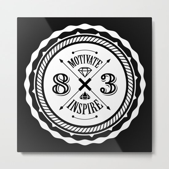 Motivate & Inspire (White) Metal Print