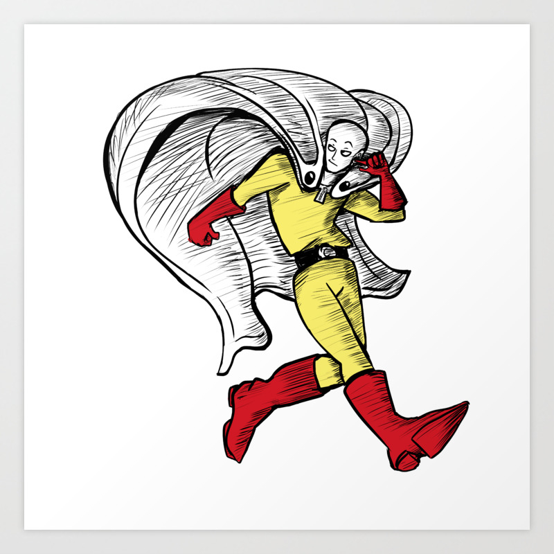 Caped Baldy Art Print By Newtegan Society6