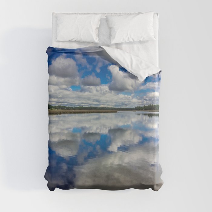 Clouds Reflected Duvet Cover