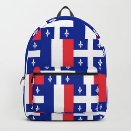 Mix of flag : France and Quebec Backpack