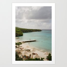 Vintage travel photography print “Caribbean Beach” photo art made in Curaçao. shot on film. Art Print Art Print