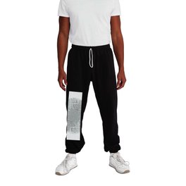 Monochrome Arches | Bold Curvature Contemporary Abstract Line Art Sweatpants