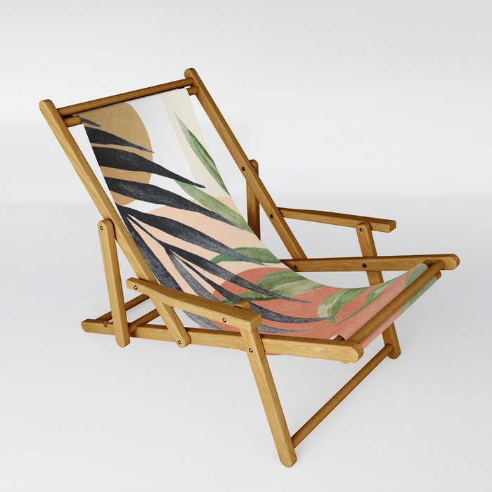 Abstract Tropical Art VI Sling Chair