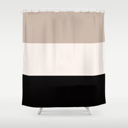 black tan cream bold stripes Shower Curtain