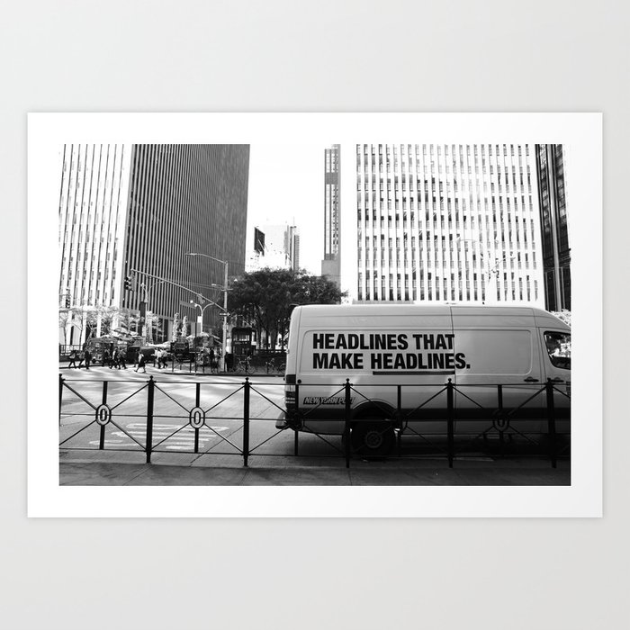 New York Post Truck, Manhattan Art Print