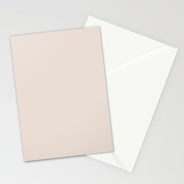 POLITE WHITE solid color. Pale neutral plain pattern  Stationery Card