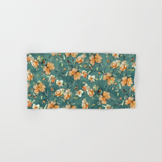 Flowers & Birds Hand & Bath Towel