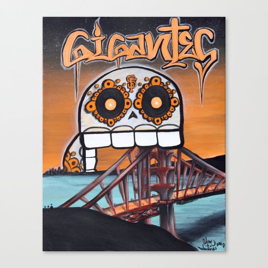 SF Gigantes by Adam Valentino Canvas Print