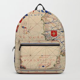 Fernão Vaz Dourado 1571 Backpack | Vintageposter, Map, Vintage, Mapprint, Antique, Drawing, Classy, 1571, Antiqueprint, Classic 