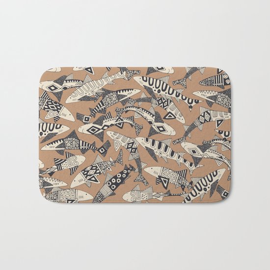 shark party biscuit Bath Mat