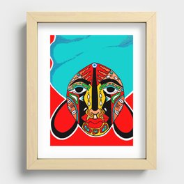 African Mask Recessed Framed Print