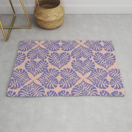 Growing Love Pink Blue Hearts Branches Area & Throw Rug