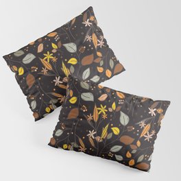 Autumn leaves, berries and flowers - fall themed pattern Pillow Sham