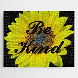 Be Kind Sunflower Jigsaw Puzzle