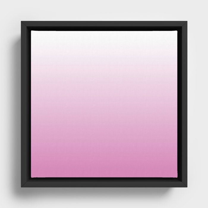 OMBRE FUCHSIA PINK COLOR Framed Canvas