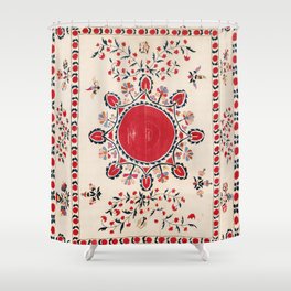 Tashkent Suzani Kokand Uzbekistan Embroidery Print Shower Curtain