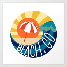 Beach & Go Art Print