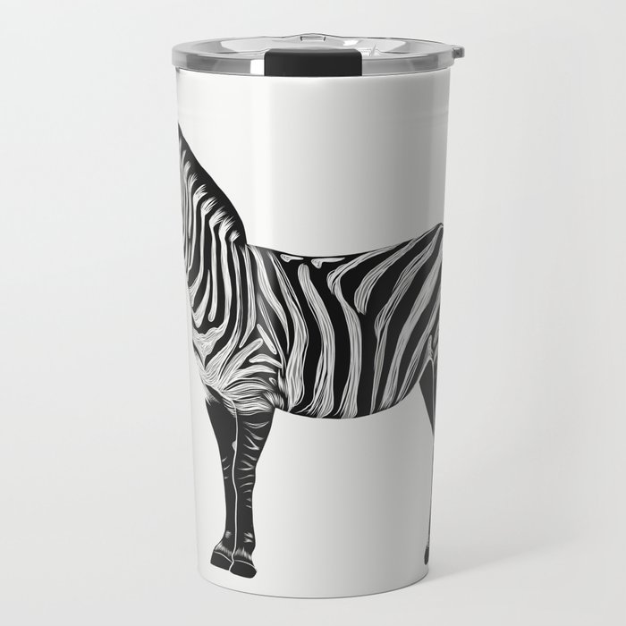 Zebra and Butterfly Travel Mug