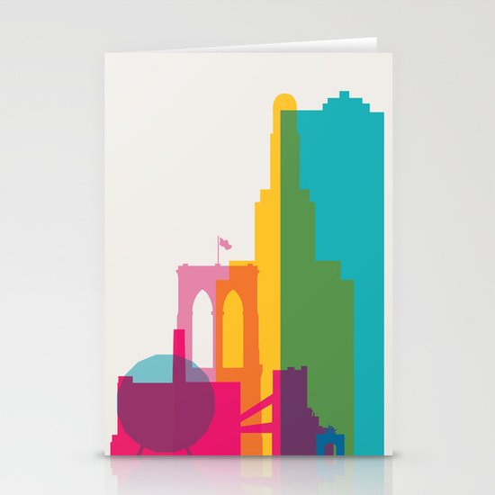 Shapes of Brooklyn. Accurate to scale Stationery Cards