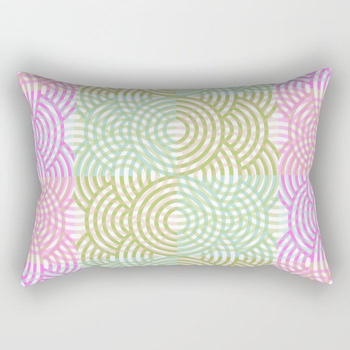 Circles pattern in pastel colours Rectangular Pillow