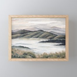 Smoky Mountain National Park painting  Framed Mini Art Print