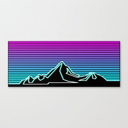 Retro Mountainscape Canvas Print