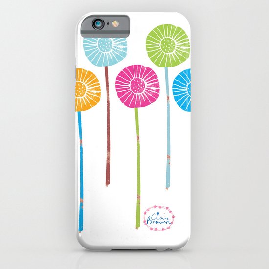 Lino Cut Flowers iPhone & iPod Case