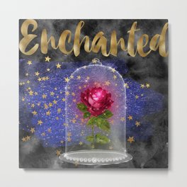 Enchanted Rose Metal Print | Princesses, Classictales, Enchanted, Beautyandthebeast, Bookish, Graphicdesign, Digital, Belle, Rose 