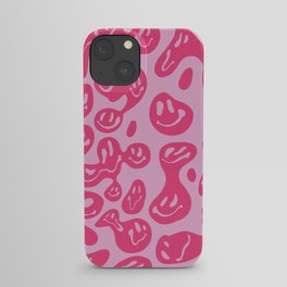 Pink Dripping Smiley iPhone Case