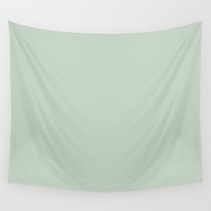 Light Sage Green Solid Wall Tapestry