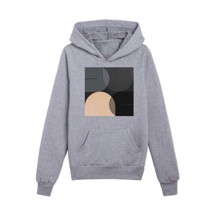Abstraction_GEOMETRIC_SHAPE_MOUNTAINS_DAWN_SUNRISE_POP_0326M Kids Pullover Hoodie