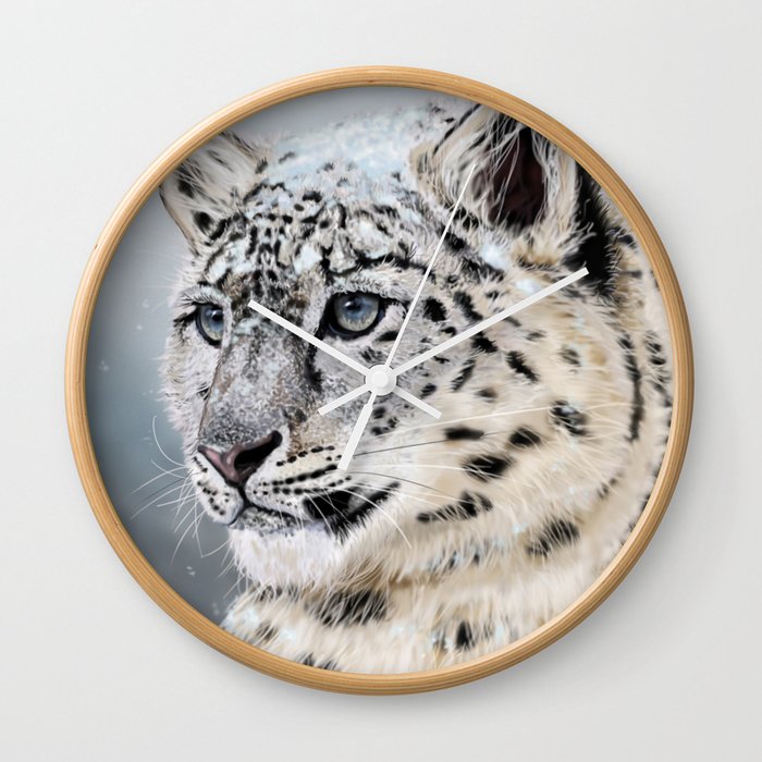 Snow Leopard Wall Clock