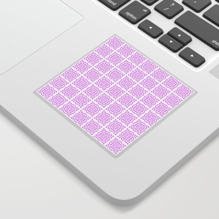 Art Deco Style Repeat Pattern Lilac Pink Sticker
