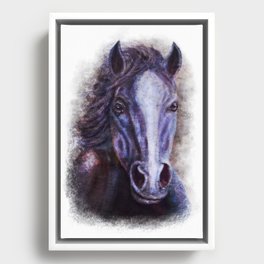 Dark Horse Painting Framed Canvas